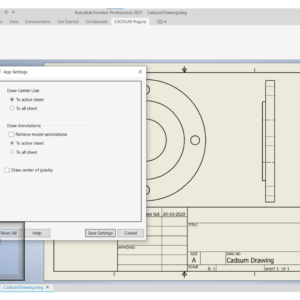 Draw automated centerline for Inventor | Cadsum Inventor Plugin