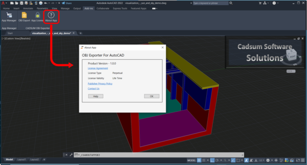 OBJ Exporter for AutoCAD AboutUS