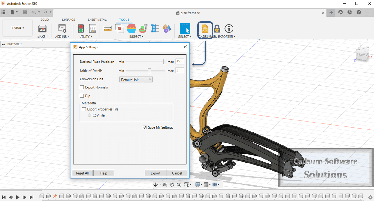 OBJ Exporter For Fusion 360