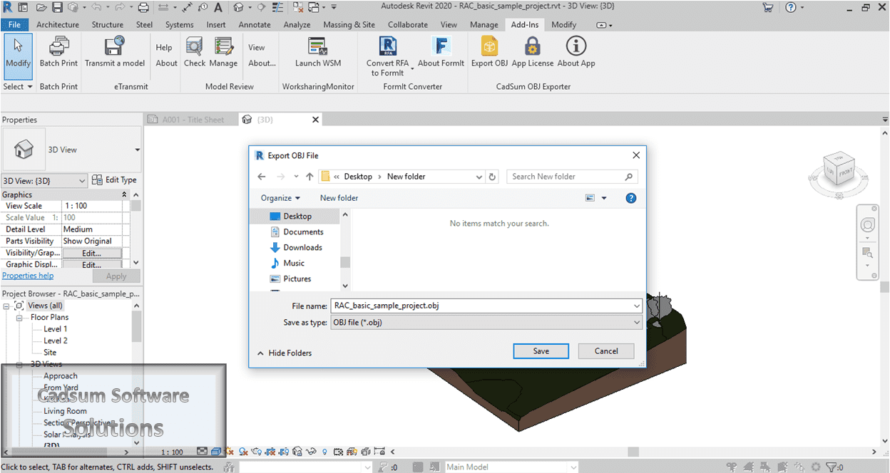 OBJ Exporter For Revit